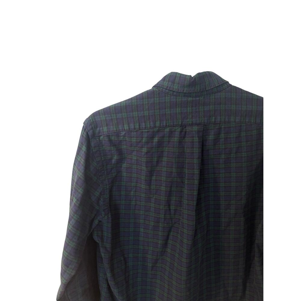 Ralph Lauren Plaid Button Down Shirt Men Small Blue Green Pony Logo Cotton - Picture 8 of 13